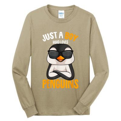 Just A Boy Who Loves Penguins Penguin Tall Long Sleeve T-Shirt