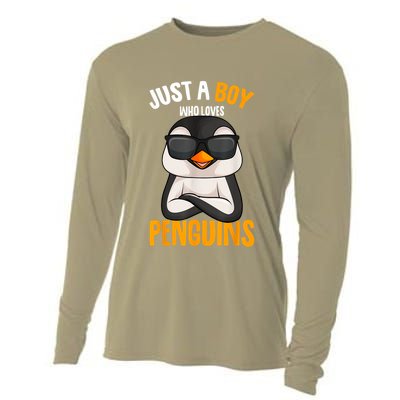 Just A Boy Who Loves Penguins Penguin Cooling Performance Long Sleeve Crew
