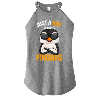 Just A Boy Who Loves Penguins Penguin Women's Perfect Tri Rocker Tank