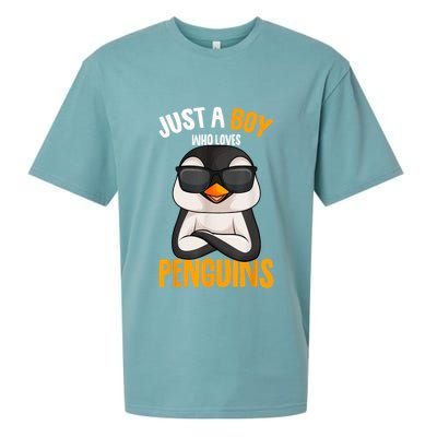 Just A Boy Who Loves Penguins Penguin Sueded Cloud Jersey T-Shirt