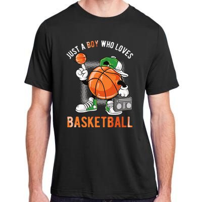 Just A Boy Who Loves Basketball Adult ChromaSoft Performance T-Shirt