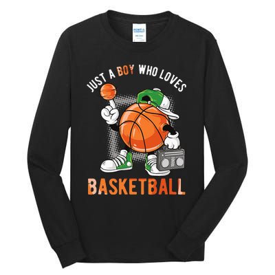 Just A Boy Who Loves Basketball Tall Long Sleeve T-Shirt