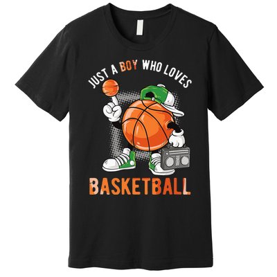 Just A Boy Who Loves Basketball Premium T-Shirt