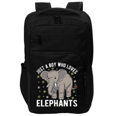 Just A Boy Who Loves Elephants Impact Tech Backpack