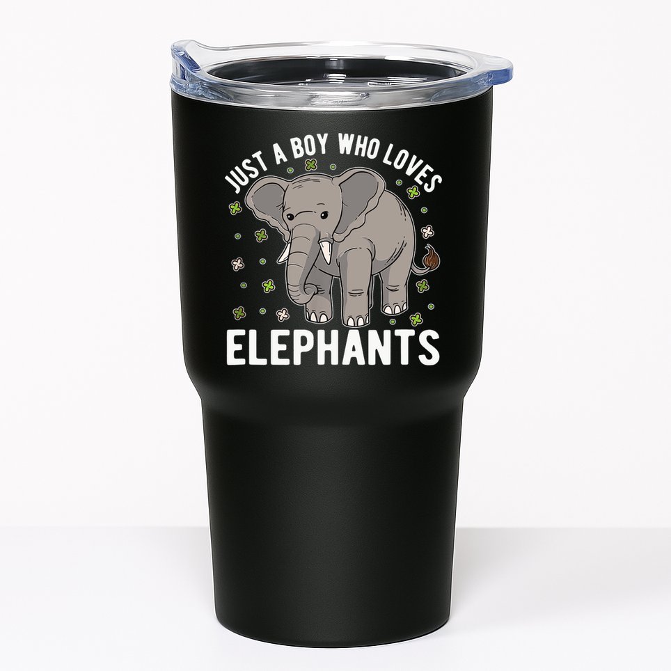 Just A Boy Who Loves Elephants Tumbler