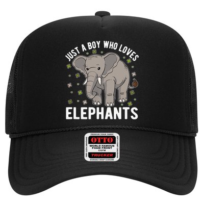 Just A Boy Who Loves Elephants Trucker Hat