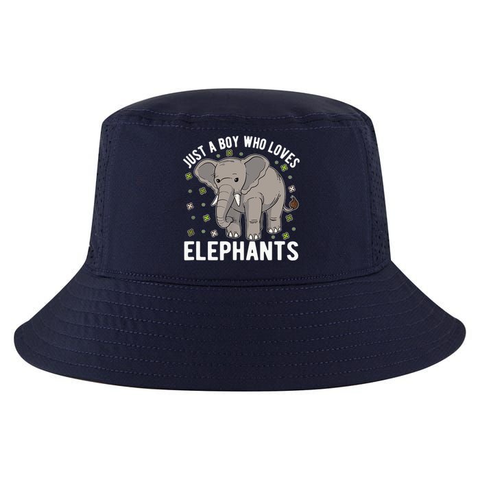 Just A Boy Who Loves Elephants Cool Comfort Performance Bucket Hat