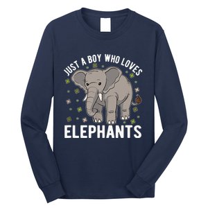 Just A Boy Who Loves Elephants Long Sleeve Shirt