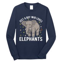 Just A Boy Who Loves Elephants Long Sleeve Shirt