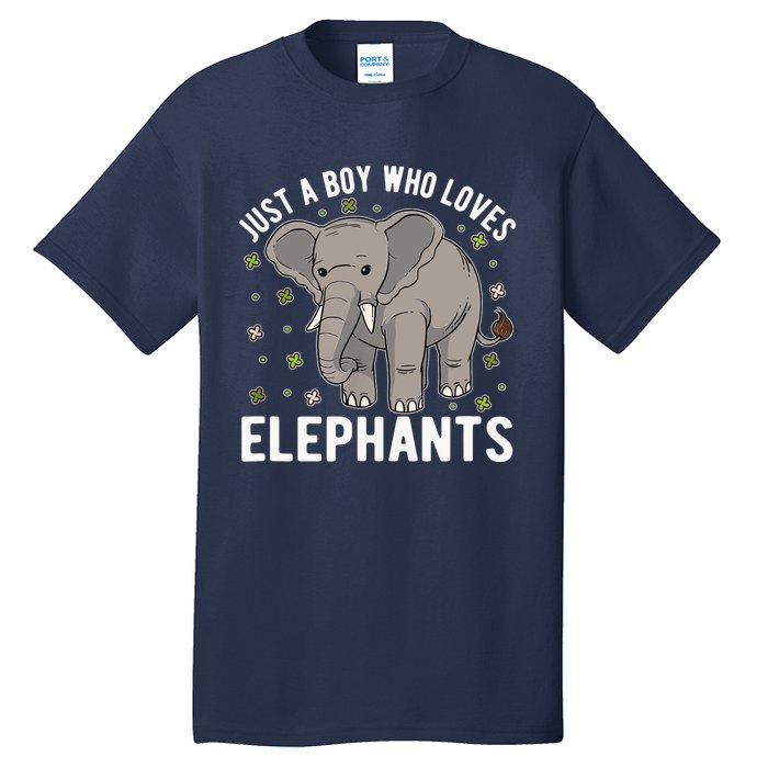 Just A Boy Who Loves Elephants Tall T-Shirt