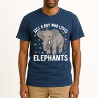 Just A Boy Who Loves Elephants Tall T-Shirt