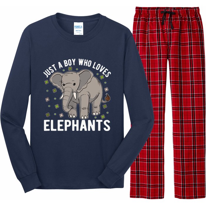 Just A Boy Who Loves Elephants Long Sleeve Pajama Set