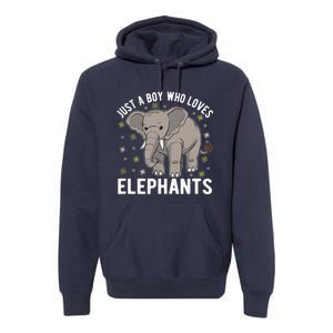 Just A Boy Who Loves Elephants Premium Hoodie