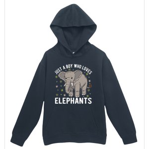 Just A Boy Who Loves Elephants Urban Pullover Hoodie