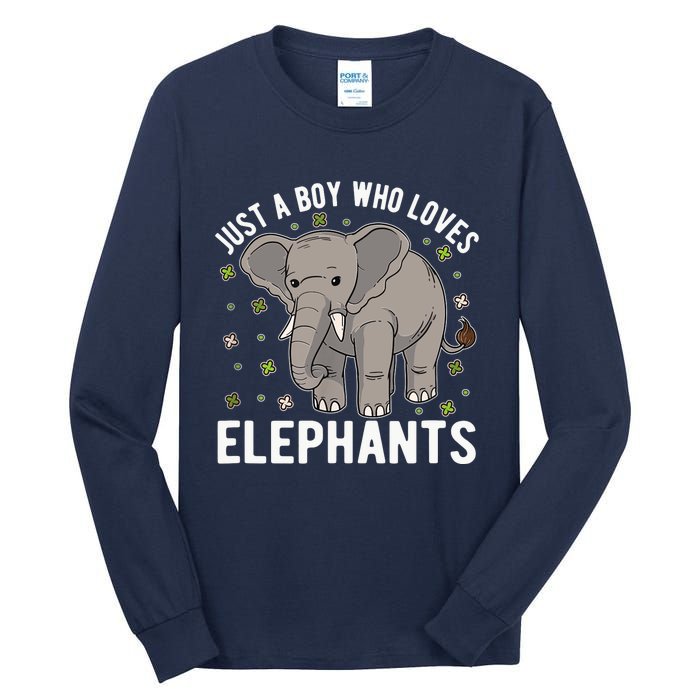 Just A Boy Who Loves Elephants Tall Long Sleeve T-Shirt