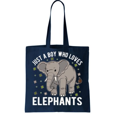 Just A Boy Who Loves Elephants Tote Bag