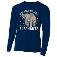 Just A Boy Who Loves Elephants Cooling Performance Long Sleeve Crew