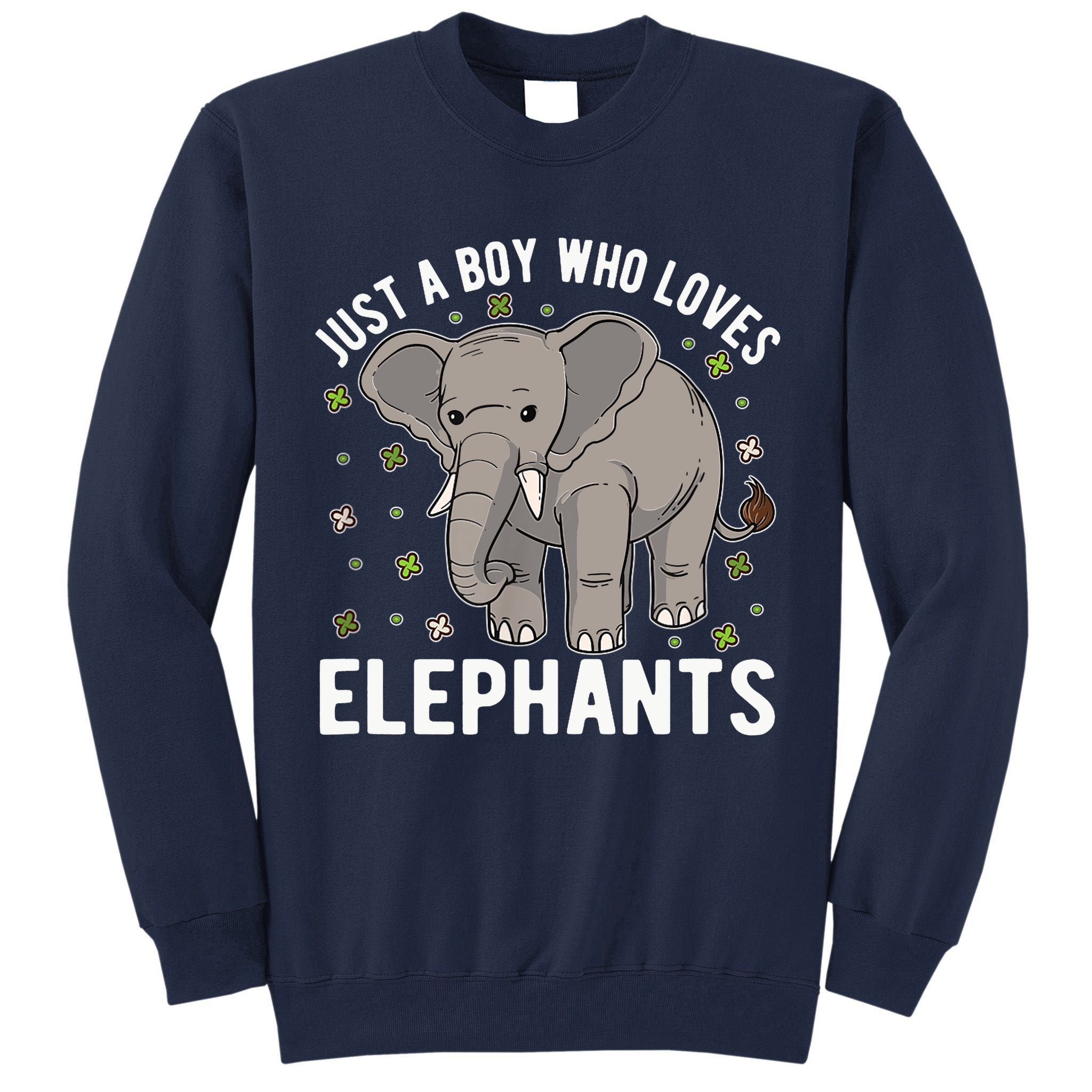 Just A Boy Who Loves Elephants Tall Sweatshirt