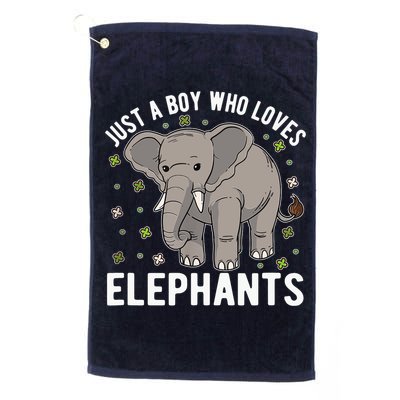 Just A Boy Who Loves Elephants Golf Towel