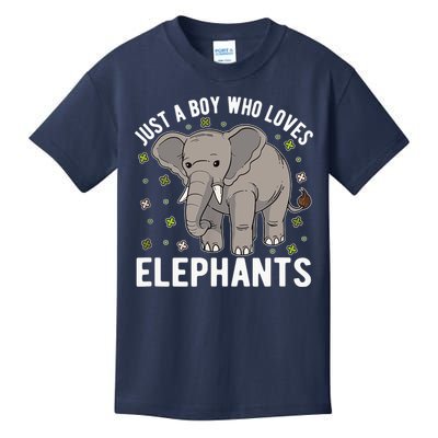 Just A Boy Who Loves Elephants Kids T-Shirt