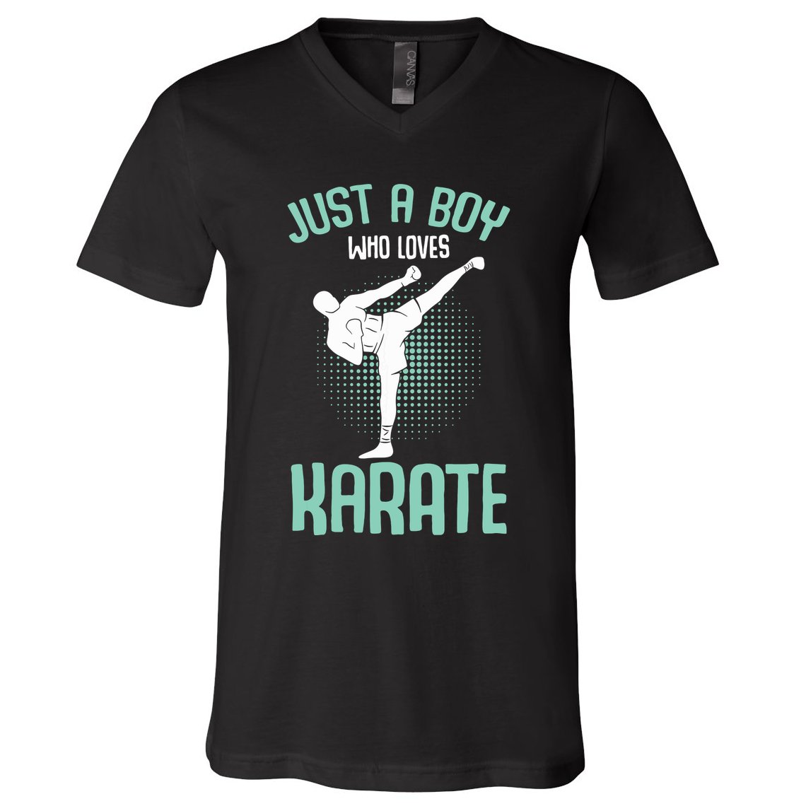 Just A Boy Who Loves Karate Boy V-Neck T-Shirt