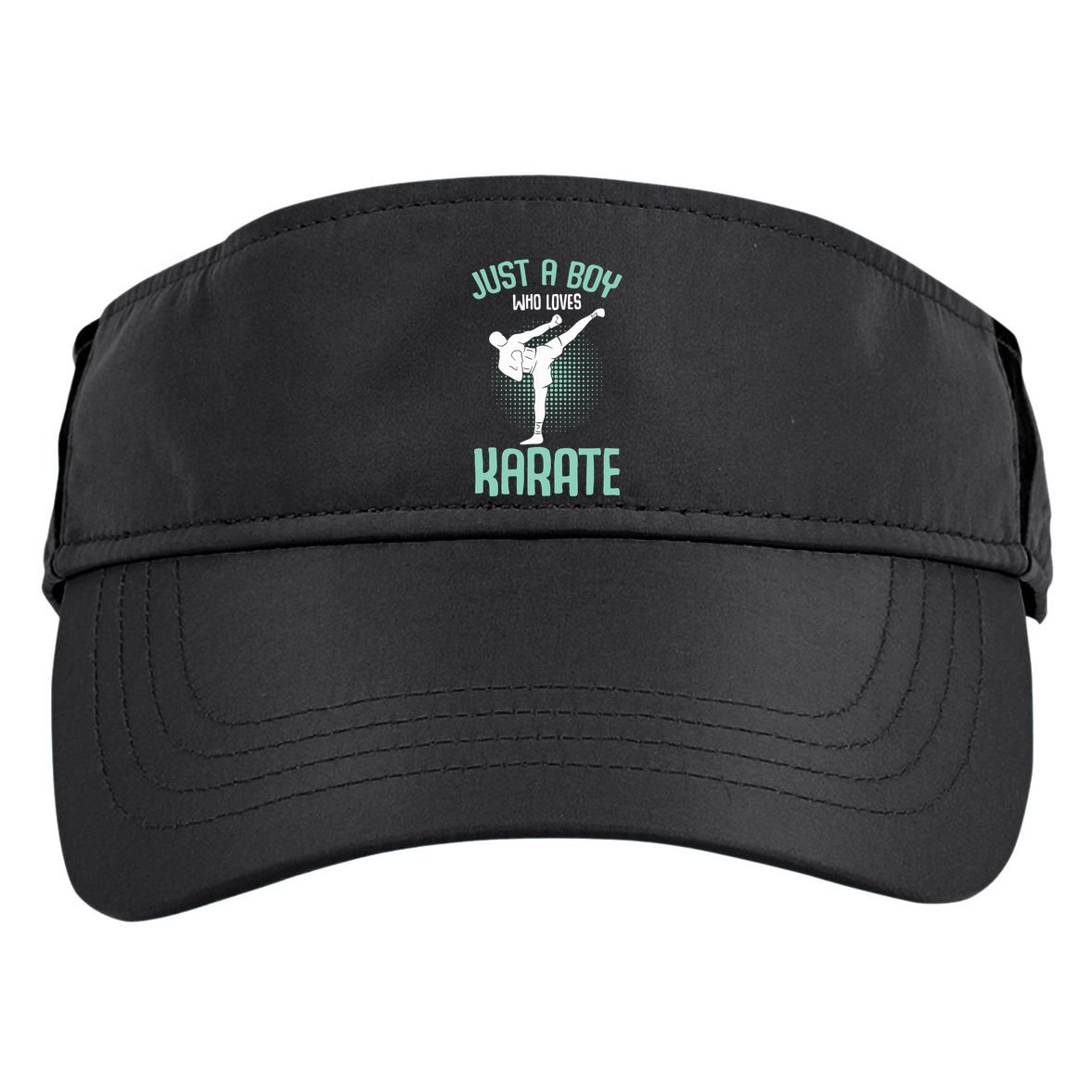 Just A Boy Who Loves Karate Boy Adult Drive Performance Visor
