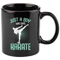 Just A Boy Who Loves Karate Boy 11oz C Handle Ceramic Mug