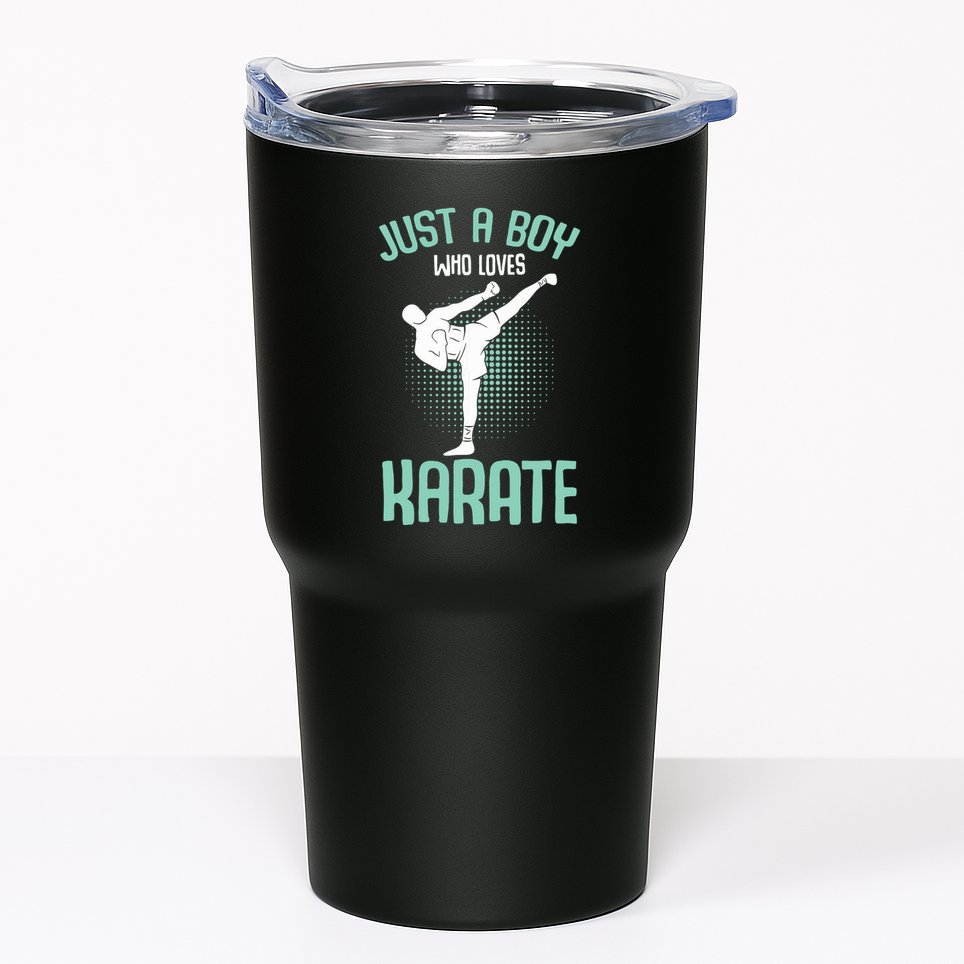 Just A Boy Who Loves Karate Boy Tumbler