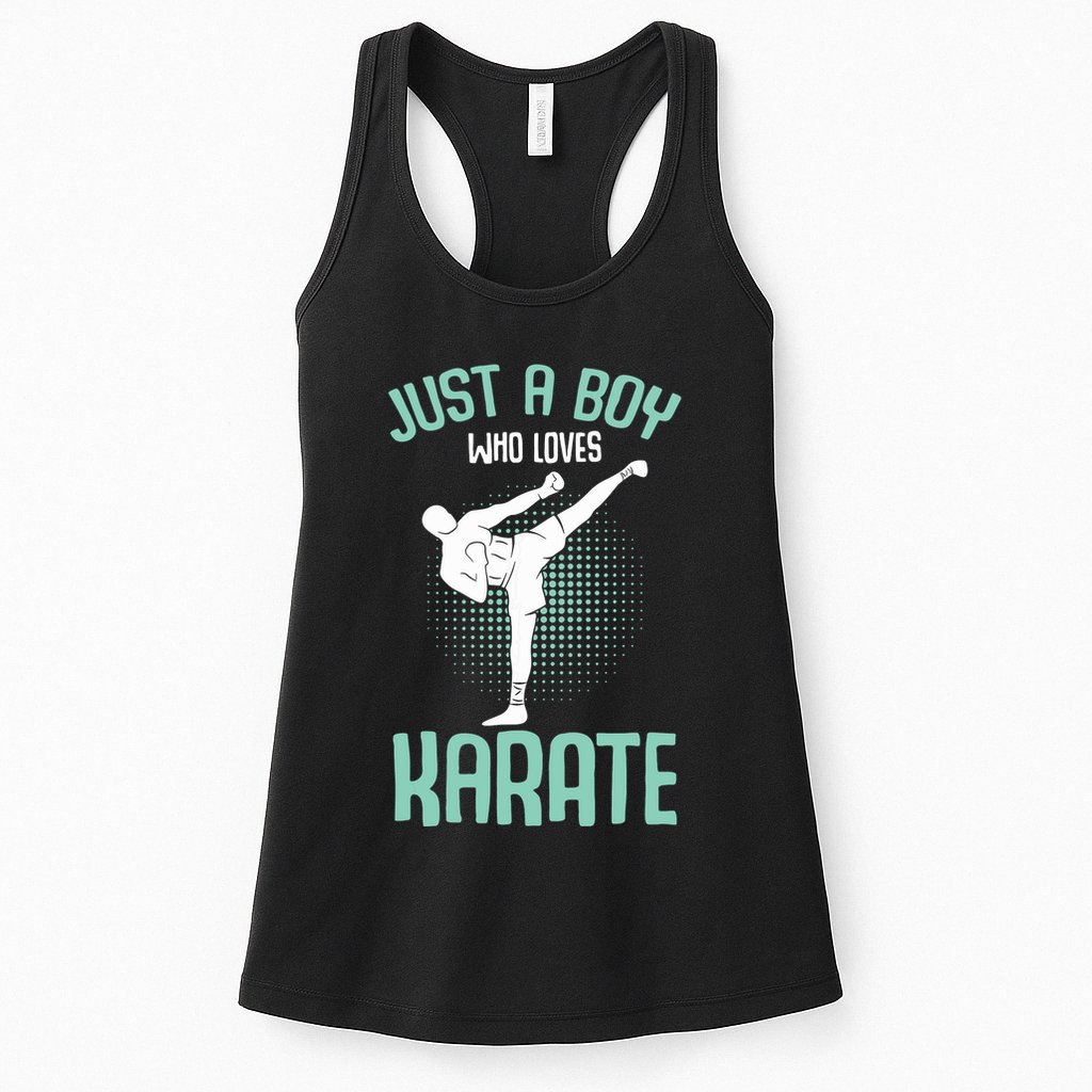 Just A Boy Who Loves Karate Boy Womens Tank Top