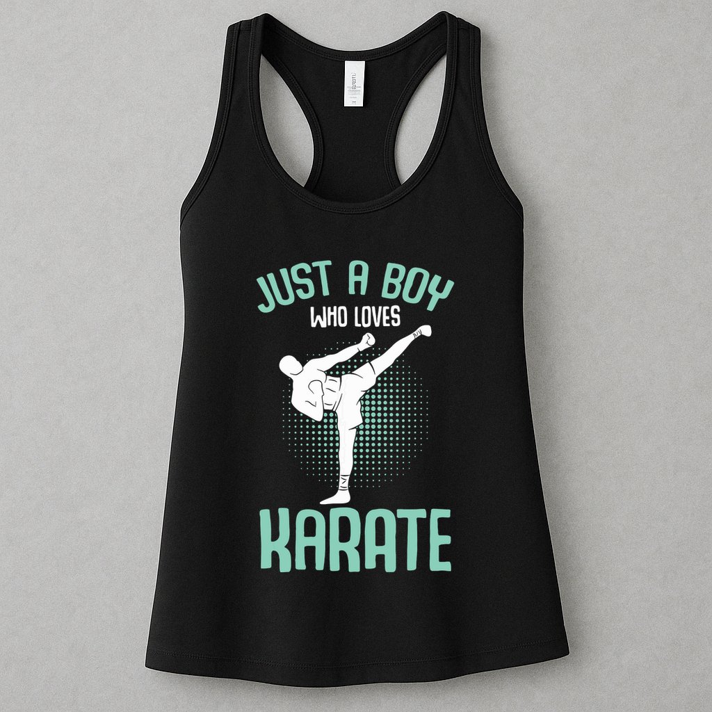 Just A Boy Who Loves Karate Boy Womens Tank Top