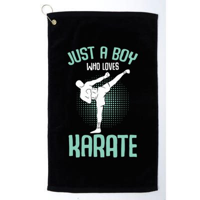 Just A Boy Who Loves Karate Boy Golf Towel