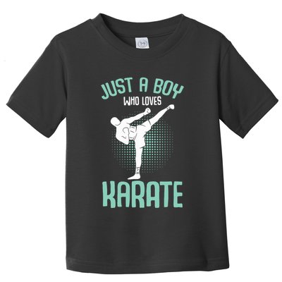Just A Boy Who Loves Karate Boy Toddler T-Shirt