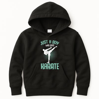 Just A Boy Who Loves Karate Boy Kids Hoodie