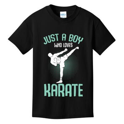 Just A Boy Who Loves Karate Boy Kids T-Shirt