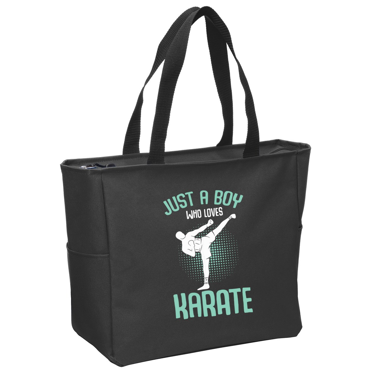 Just A Boy Who Loves Karate Boy Zip Tote Bag