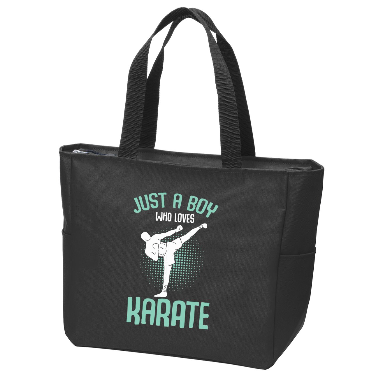 Just A Boy Who Loves Karate Boy Zip Tote Bag
