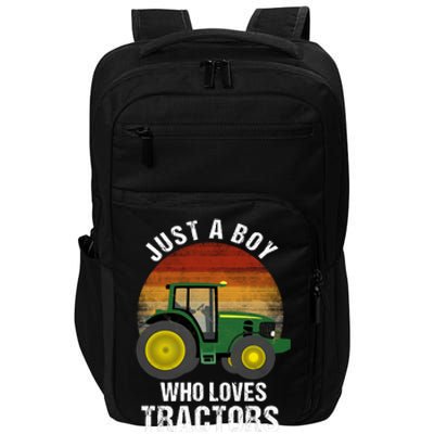 Just A Boy Who Loves Tractors Impact Tech Backpack