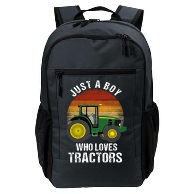 Just A Boy Who Loves Tractors Daily Commute Backpack