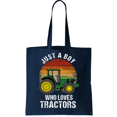 Just A Boy Who Loves Tractors Tote Bag