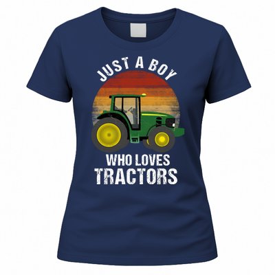 Just A Boy Who Loves Tractors Women's T-Shirt