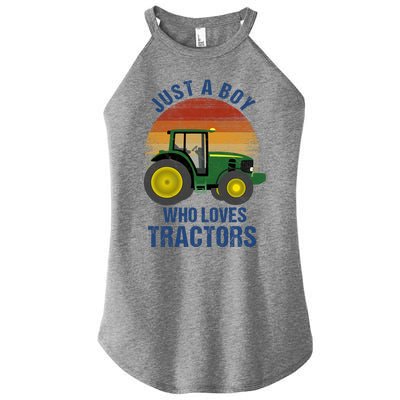 Just A Boy Who Loves Tractors Women’s Perfect Tri Rocker Tank