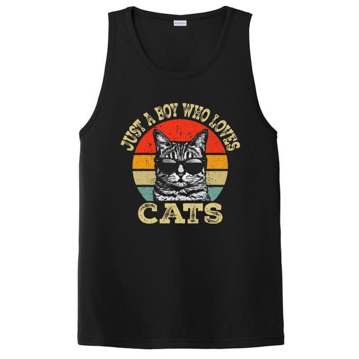 Just A Boy Who Loves Cats Boy Cat Lover PosiCharge Competitor Tank