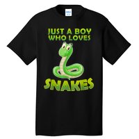 Just A Boy Who Loves Snakes Snake Lover Gift Tall T-Shirt