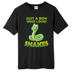 Just A Boy Who Loves Snakes Snake Lover Gift Tall Fusion ChromaSoft Performance T-Shirt