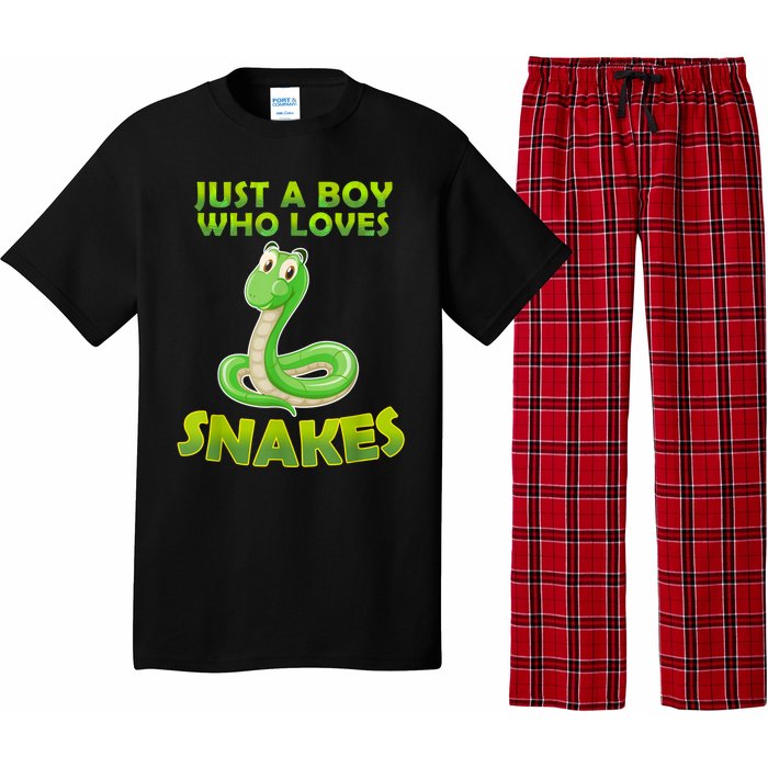 Just A Boy Who Loves Snakes Snake Lover Gift Pajama Set