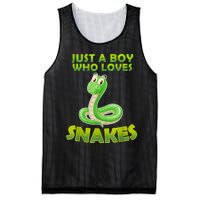 Just A Boy Who Loves Snakes Snake Lover Gift Mesh Reversible Basketball Jersey Tank