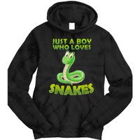 Just A Boy Who Loves Snakes Snake Lover Gift Tie Dye Hoodie