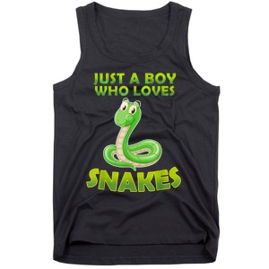 Just A Boy Who Loves Snakes Snake Lover Gift Tank Top