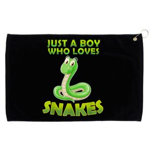 Just A Boy Who Loves Snakes Snake Lover Gift Grommeted Golf Towel