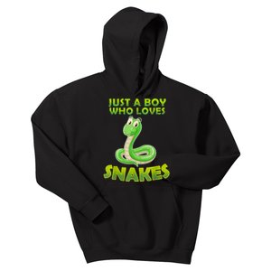 Just A Boy Who Loves Snakes Snake Lover Gift Kids Hoodie